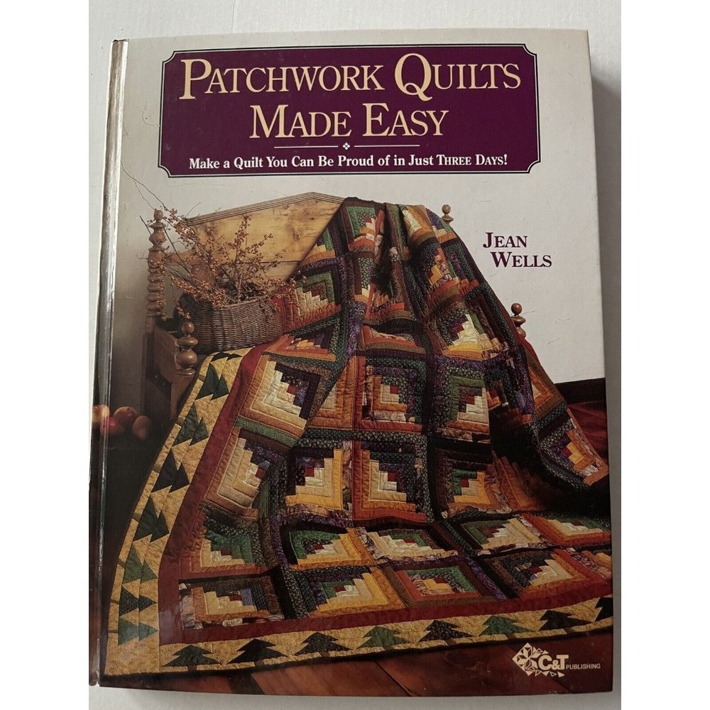 Book - Patchwork Quilts Made Easy - Jean Wells - Hardback - New Old Stock